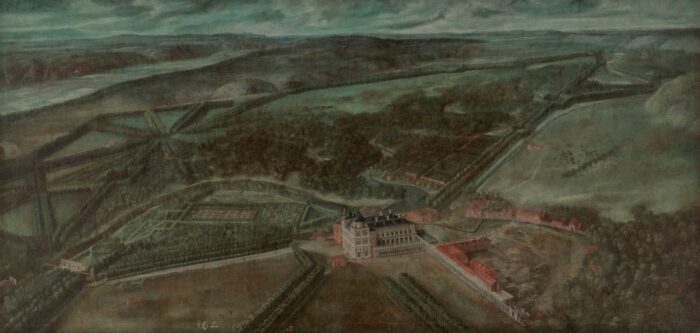 Vista del Real Sitio de Aranjuez. Anónimo, c. 1640. Museo del Prado