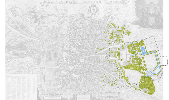 Topography of the City of Madrid (1656), by Pedro Texeira. National Geographic Institute. Analysis of the travel network, prepared by the authors based on historical cartography.