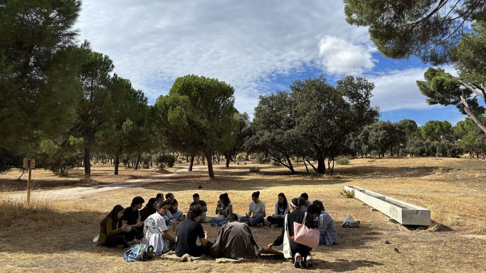 Interactive educational activities related to the concept of landscape in Casa de Campo, Madrid.