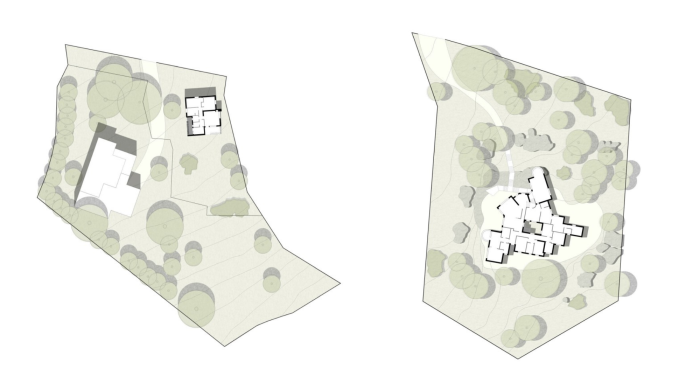 Site plans of the architectures, prepared by the author.