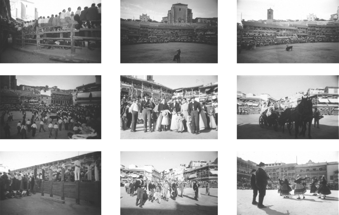 Province Day in Chinchón. Festival in the Plaza Mayor of Chinchón (Regional. Towns. Bullfighting). Author: Martín Santos Yubero, 1954.