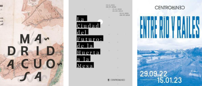 Advertising posters for the three exhibitions held at the CentroCentro cultural space.